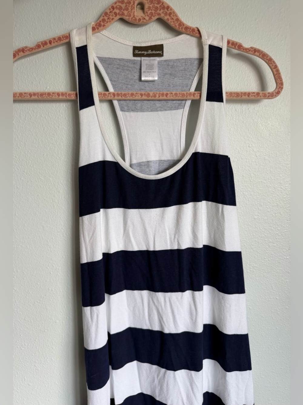 Tommy Bahama Striped Maxi Dress Size Small Navy/White